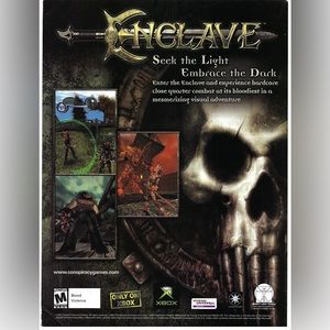 2002 Enclave RPG Video Game Conspiracy Starbreeze Xbox Vintage Print Ad/Poster